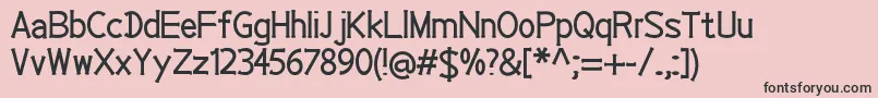 EP Roundie Font – Black Fonts on Pink Background