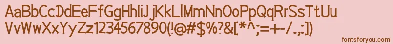 EP Roundie Font – Brown Fonts on Pink Background