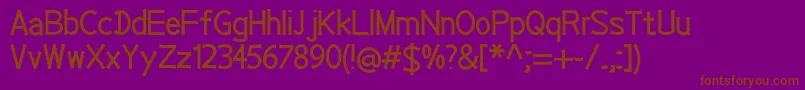 EP Roundie Font – Brown Fonts on Purple Background