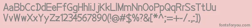 EP Roundie Font – Gray Fonts on Pink Background