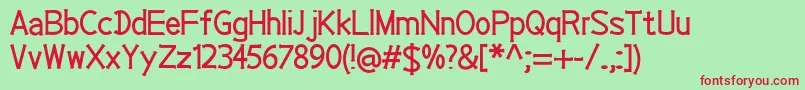 EP Roundie Font – Red Fonts on Green Background