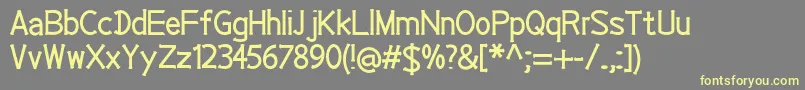 EP Roundie Font – Yellow Fonts on Gray Background