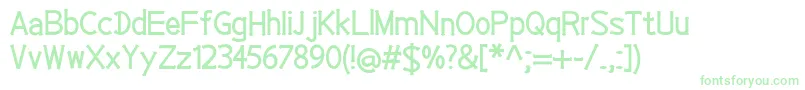 EP Roundie Font – Green Fonts on White Background