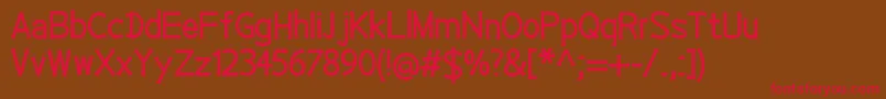 EP Roundie Font – Red Fonts on Brown Background