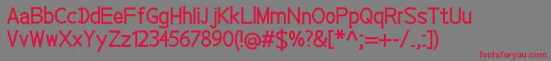 EP Roundie Font – Red Fonts on Gray Background