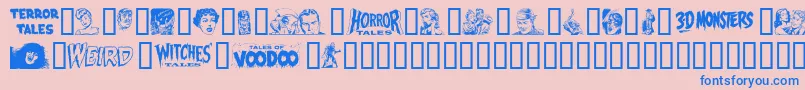 EPD2N    Font – Blue Fonts on Pink Background