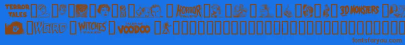EPD2N    Font – Brown Fonts on Blue Background