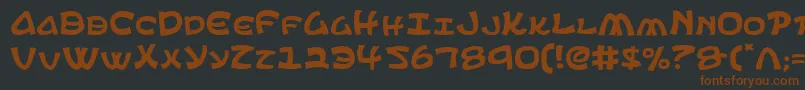 ephesian Font – Brown Fonts on Black Background