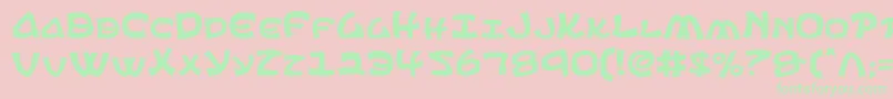 ephesian Font – Green Fonts on Pink Background