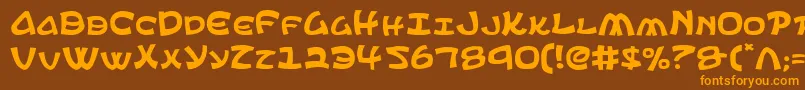 ephesian Font – Orange Fonts on Brown Background