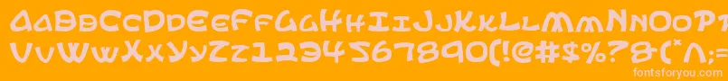 フォントephesian – オレンジの背景にピンクのフォント