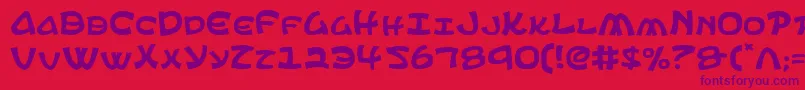 ephesian Font – Purple Fonts on Red Background