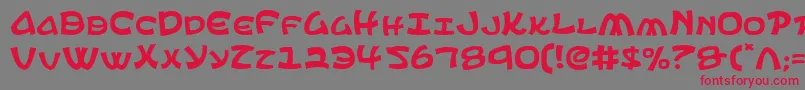 ephesian-Schriftart – Rote Schriften auf grauem Hintergrund