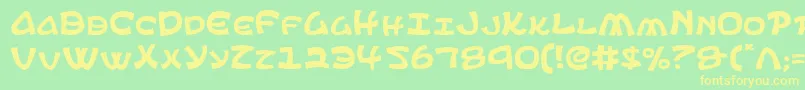 ephesian Font – Yellow Fonts on Green Background