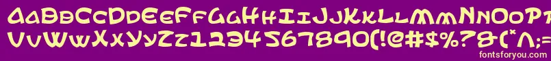 ephesian Font – Yellow Fonts on Purple Background