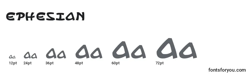 Размеры шрифта Ephesian (126039)