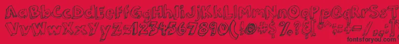 3Dumb Font – Black Fonts on Red Background