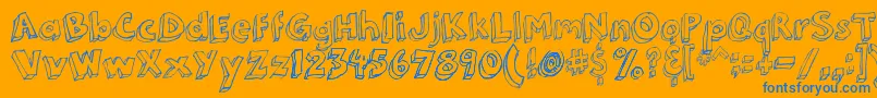 3Dumb Font – Blue Fonts on Orange Background