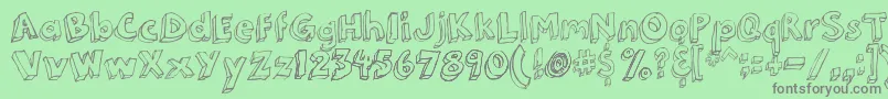 3Dumb Font – Gray Fonts on Green Background