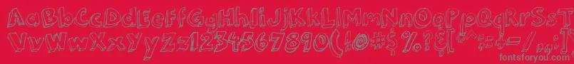 3Dumb Font – Gray Fonts on Red Background