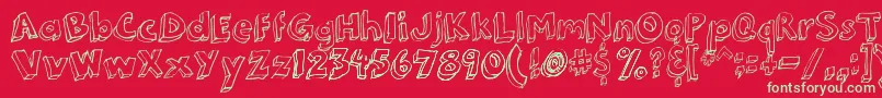 3Dumb Font – Green Fonts on Red Background