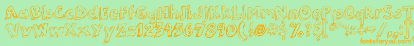 3Dumb Font – Orange Fonts on Green Background