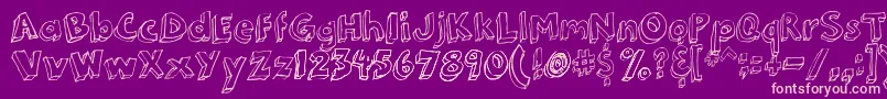 3Dumb Font – Pink Fonts on Purple Background