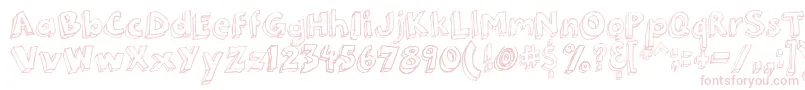 3Dumb-Schriftart – Rosa Schriften auf weißem Hintergrund