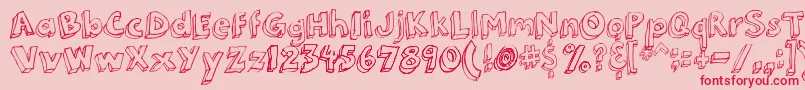 3Dumb Font – Red Fonts on Pink Background