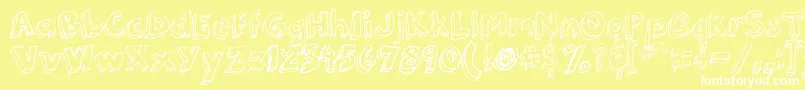 3Dumb Font – White Fonts on Yellow Background