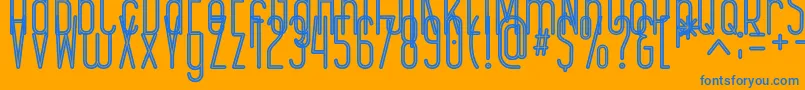 EPICENTRUM Font – Blue Fonts on Orange Background