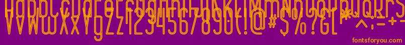 EPICENTRUM Font – Orange Fonts on Purple Background