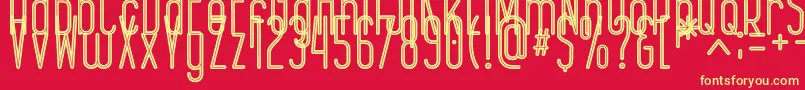 EPICENTRUM Font – Yellow Fonts on Red Background