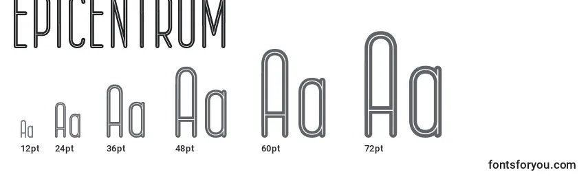 EPICENTRUM Font Sizes