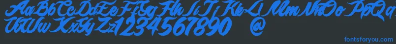 epidemik Font – Blue Fonts on Black Background