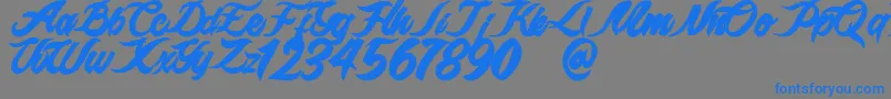 epidemik Font – Blue Fonts on Gray Background