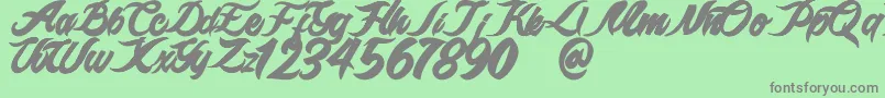 epidemik Font – Gray Fonts on Green Background