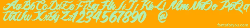 epidemik Font – Green Fonts on Orange Background
