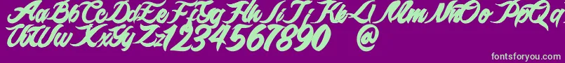 epidemik Font – Green Fonts on Purple Background