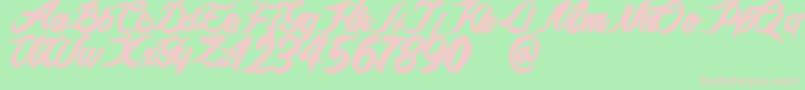 epidemik Font – Pink Fonts on Green Background