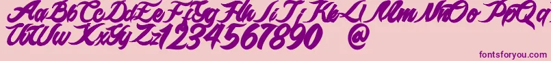 epidemik Font – Purple Fonts on Pink Background