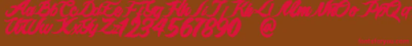 epidemik Font – Red Fonts on Brown Background