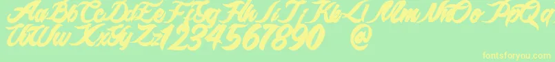 epidemik Font – Yellow Fonts on Green Background