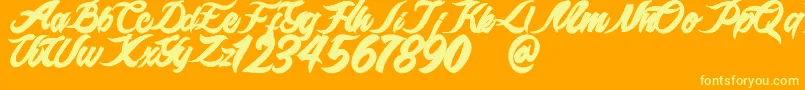 epidemik Font – Yellow Fonts on Orange Background