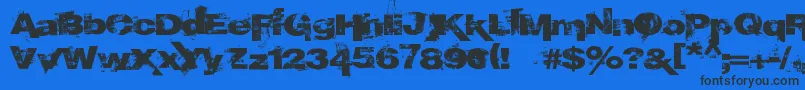 Шрифт EpoXY histoRy – чёрные шрифты на синем фоне