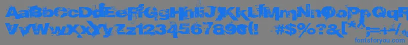 EpoXY histoRy Font – Blue Fonts on Gray Background
