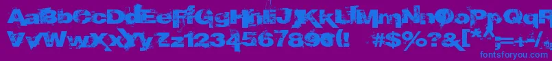 EpoXY histoRy Font – Blue Fonts on Purple Background