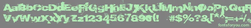 EpoXY histoRy Font – Green Fonts on Gray Background