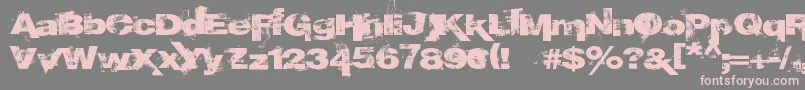 フォントEpoXY histoRy – 灰色の背景にピンクのフォント