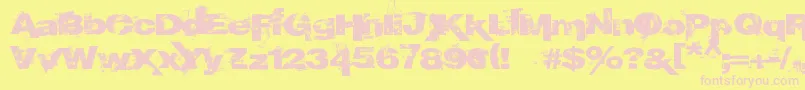 EpoXY histoRy Font – Pink Fonts on Yellow Background